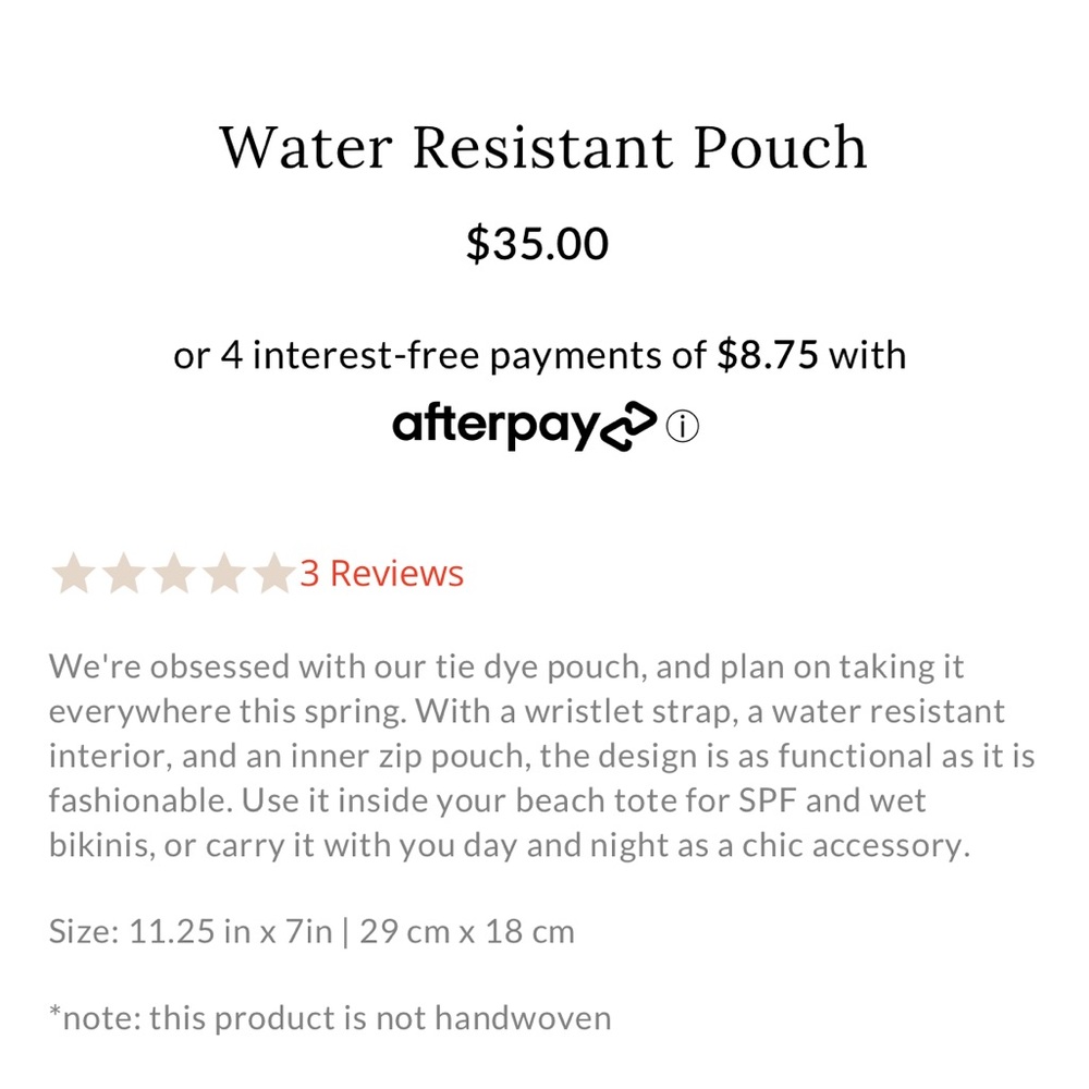 Poolside Water Resistant Pouch NIP - Picture 2 of 8